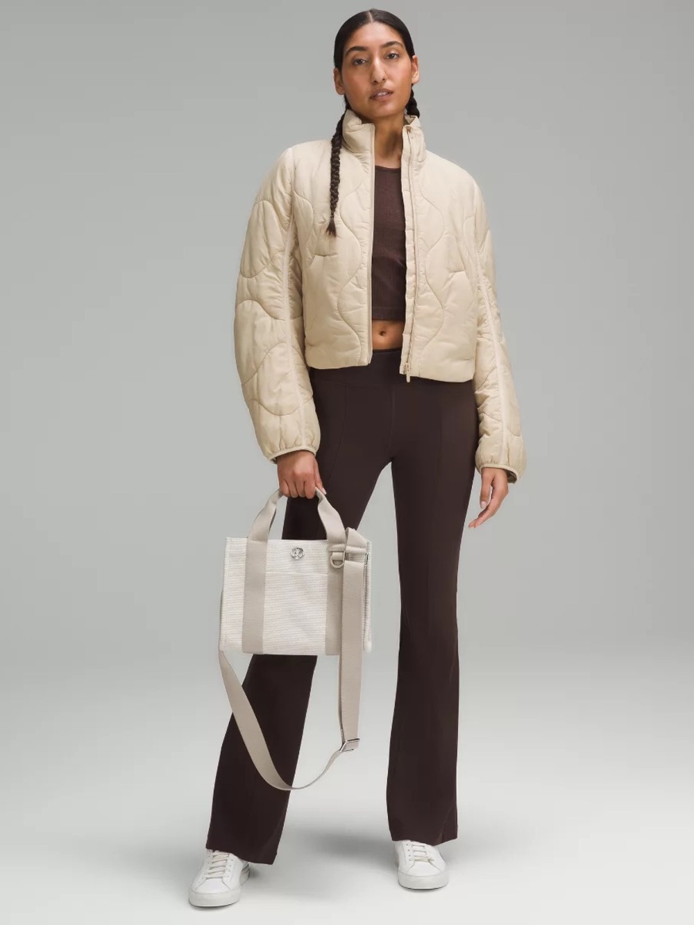 Lululemon two tone canvas mini tote